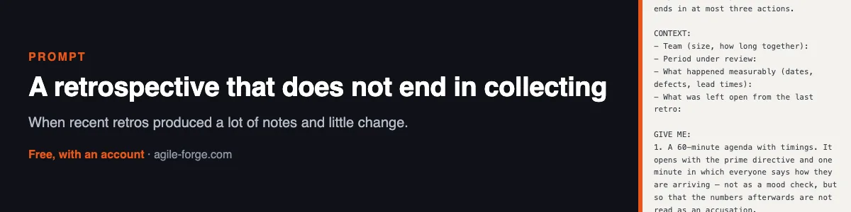 A retrospective that does not end in collecting — Preview of the resource