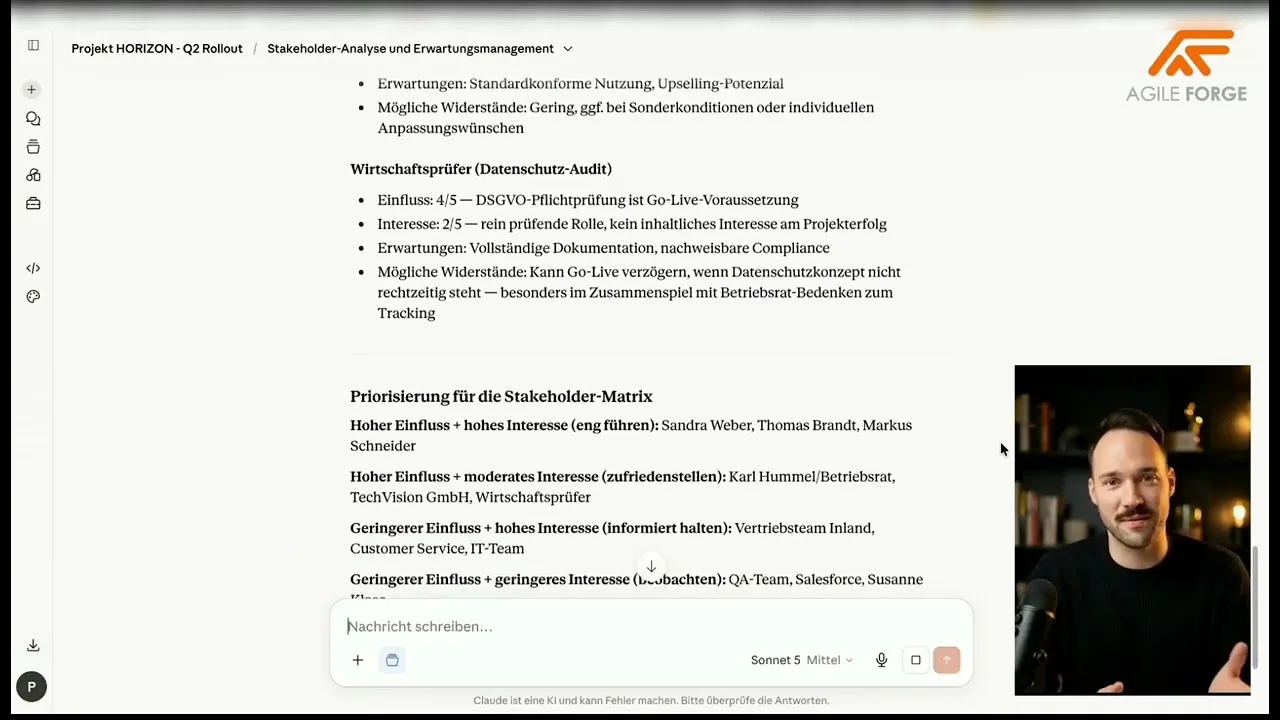Stakeholder-Analyse mit KI